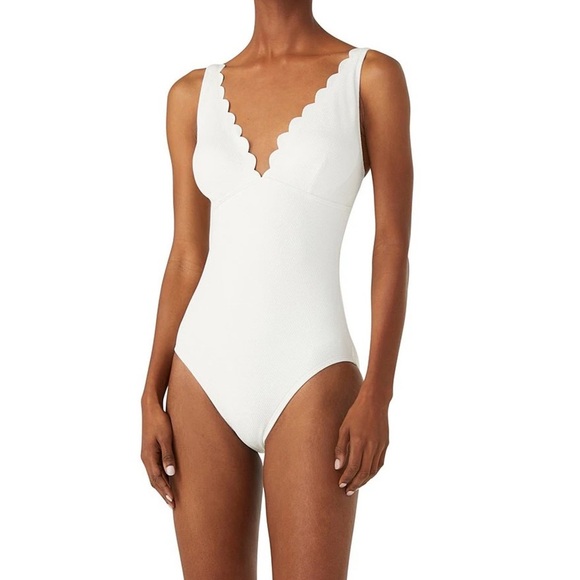 Kate Spade Cream One Piece Plunge Swimsuit - Picture 9 of 9